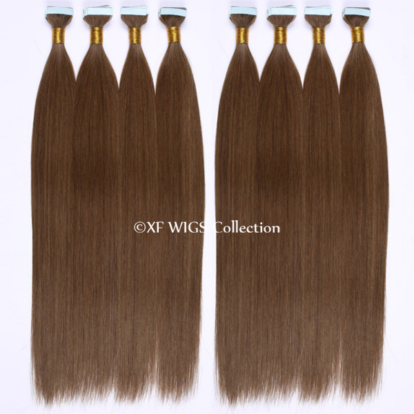 8-30Inches Virgin Straight Brazilian Remy Hair Tape In Hair extension