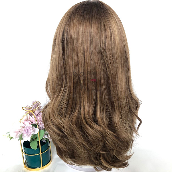 Stunning Soft Wavy Hair Virgin 100% Brazilian Human Hair Kosher Wigs In Stock