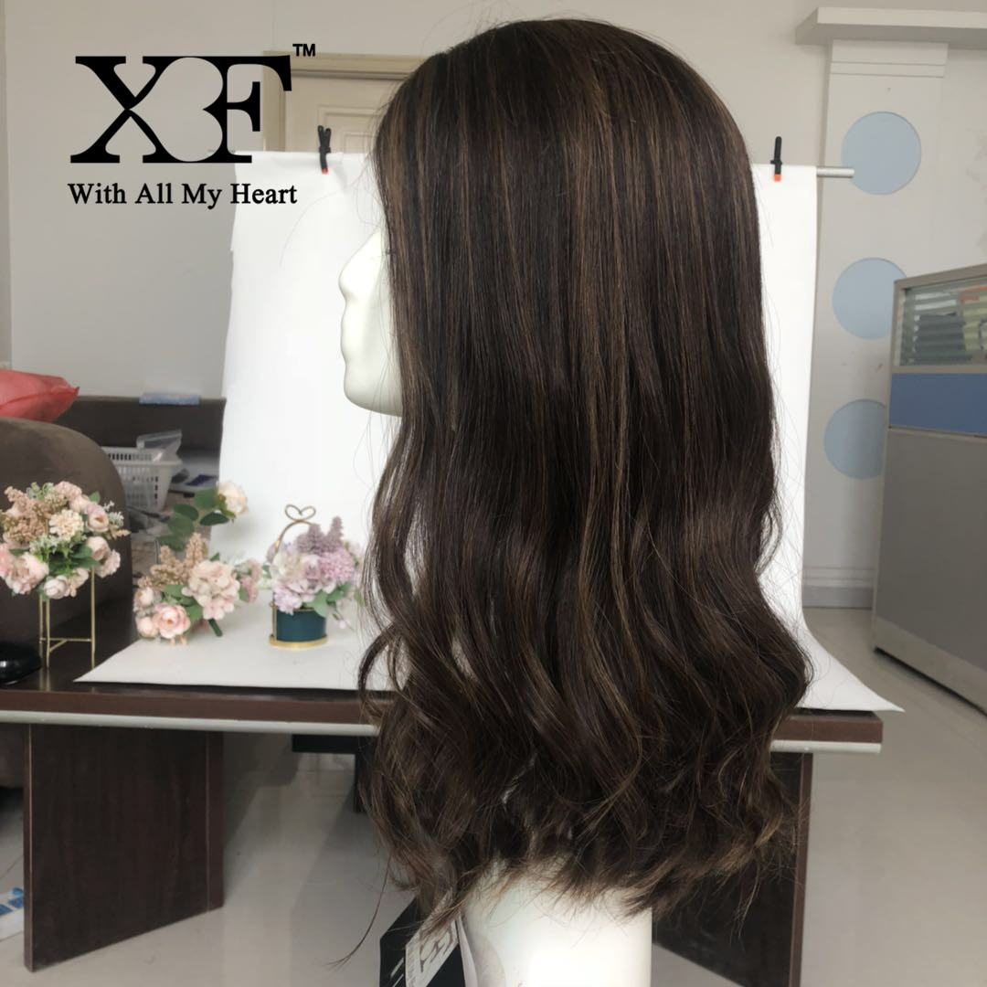 Raw virgin Brazilian remy hairswiss lace lace top for jewish wig