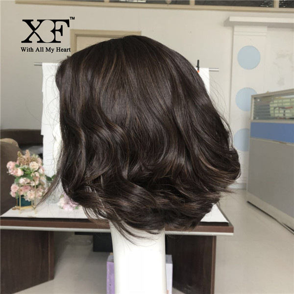 Wavy hair unprocessed Brazilian virgin hair 4*4skin top for jewish woman