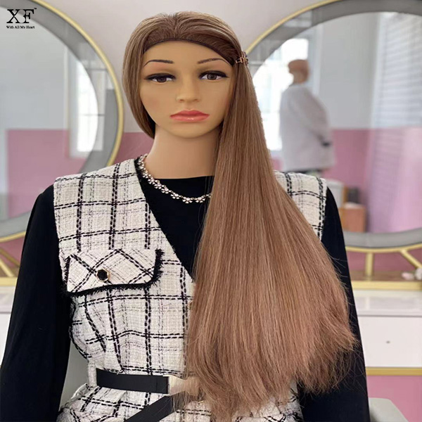 Long hair top grade unprocessed  virgin human hair bandfall wig