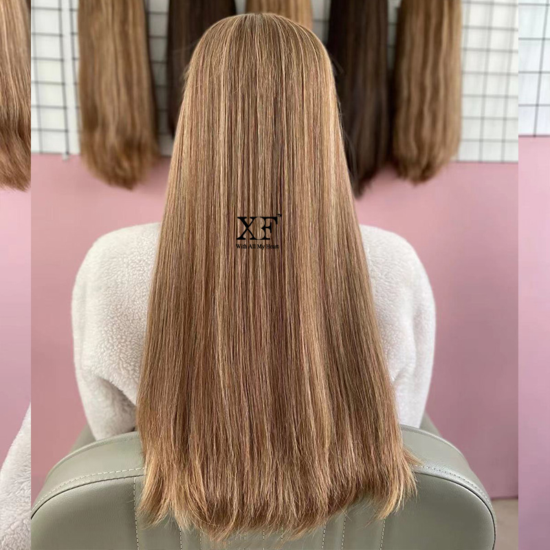 Long hair highlights 100% unprocessed virgin hair lace top wigs kosher wigs