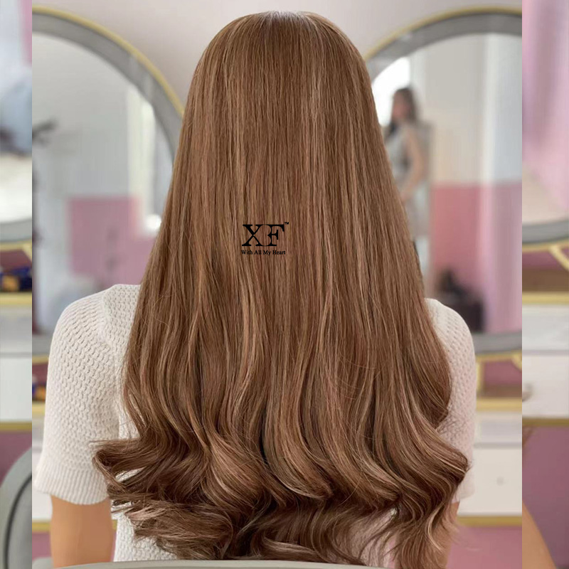 XF hot selling highlights 100% unprocessed virgin hair lace top wigs kosher wigs